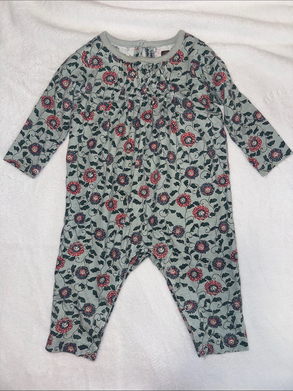 Tea Romper with Floral Pattern